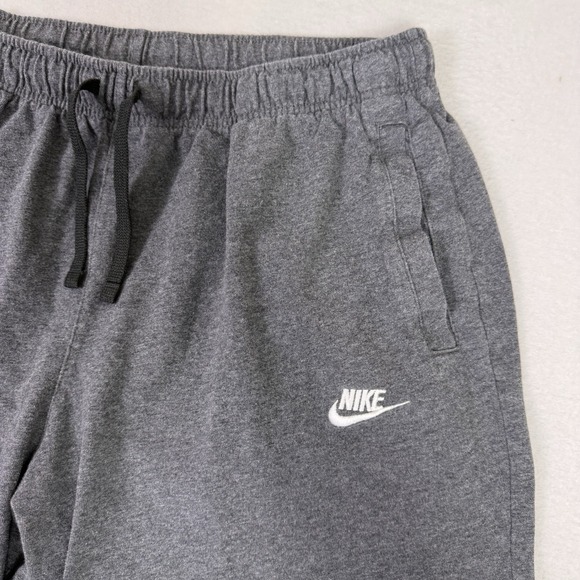 Nike Mens XXL Dark Grey Heather Open Bottom Fleece Sweatpants Pockets - Picture 3 of 8